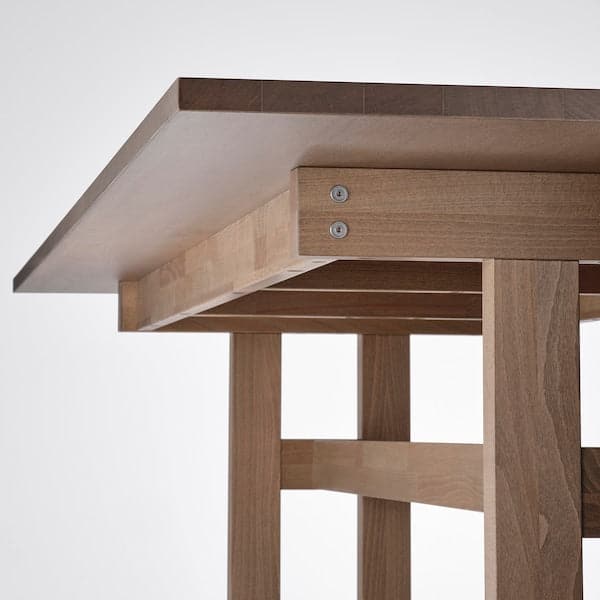 Ikea KLIMPFJÄLL / NORDVIKEN - Table and 6 chairs, grey-brown/white, 240x95 cm