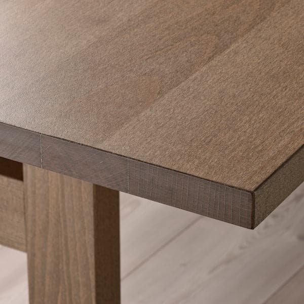 Ikea KLIMPFJÄLL / NORDVIKEN - Table and 6 chairs, grey-brown/white, 240x95 cm