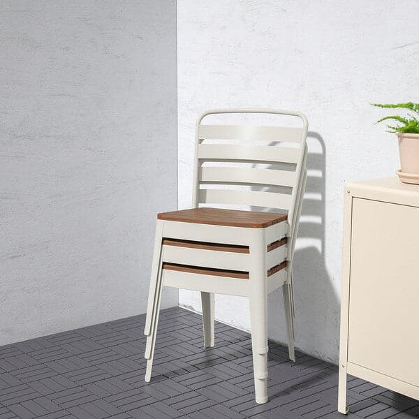 KLIMPFJÄLL / NORRMANSÖ - Table and 6 chairs, grey-brown/beige acacia, 240x95 cm - best price from Maltashopper.com 79426161