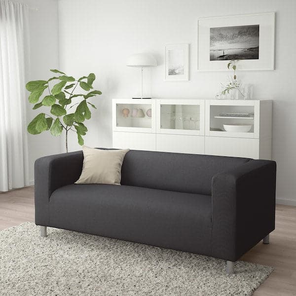 KLIPPAN 2-seater sofa - Dark grey Kabusa , - best price from Maltashopper.com 09251777