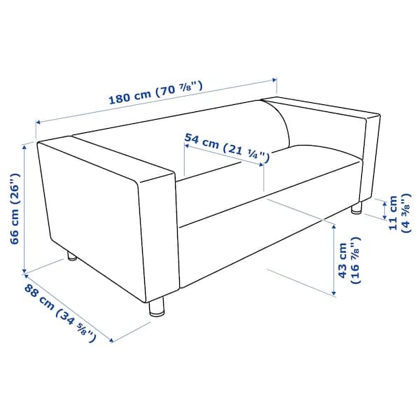 KLIPPAN 2-seater sofa - Grey Vissle , - Premium Sofas from Ikea - Just €388.99! Shop now at Maltashopper.com