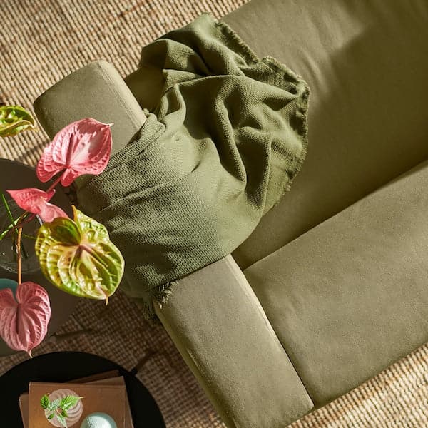 KLIPPAN 2 seater sofa - Vissle lemon green , - best price from Maltashopper.com 09399726