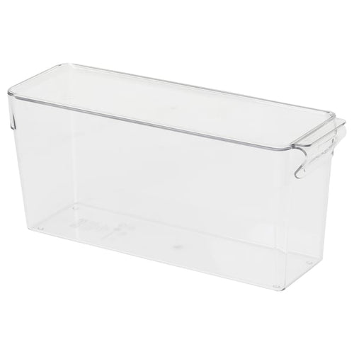 KLIPPKAKTUS - Storage box for fridge, transparent, 32x10x15 cm