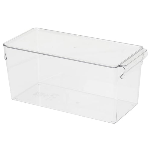 KLIPPKAKTUS - Storage box for fridge, transparent, 32x14x15 cm