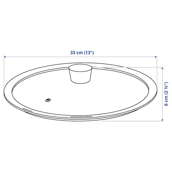 KLOCKREN - Pan lid, glass, 33 cm - best price from Maltashopper.com 60449209