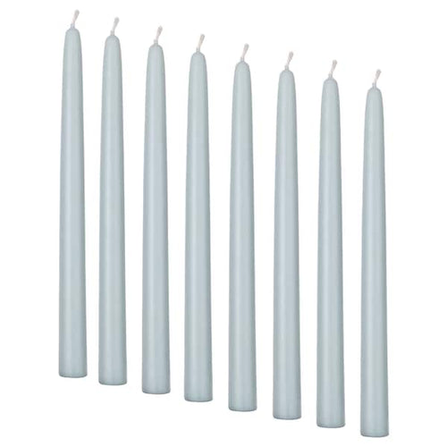 KLOKHET - Unscented candle, pale blue-grey, , 25 cm