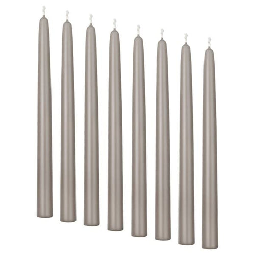 KLOKHET - Unscented candle, dark grey-beige, , 25 cm