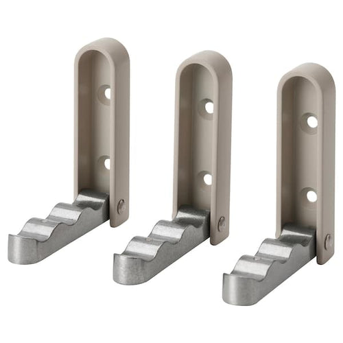 KLYKET folding hook, aluminium/beige, 3 pack