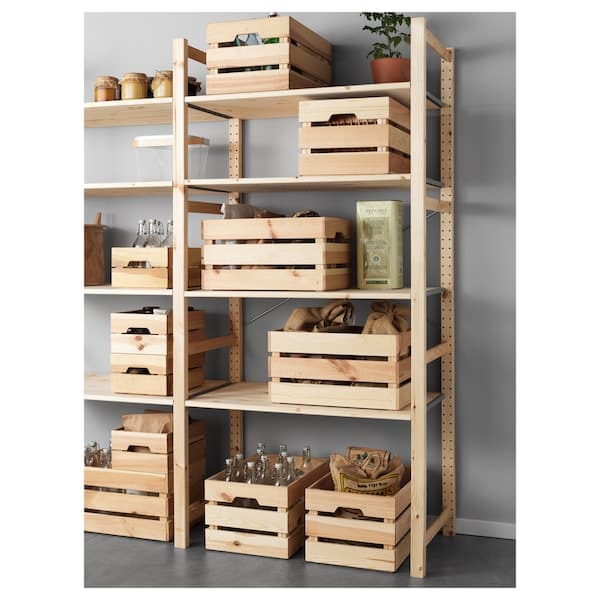 Ikea KNAGGLIG - Box, pine, 46x31x25 cm
