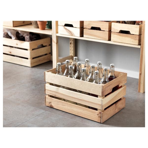 KNAGGLIG - Box, pine, 46x31x25 cm - best price from Maltashopper.com 70292359