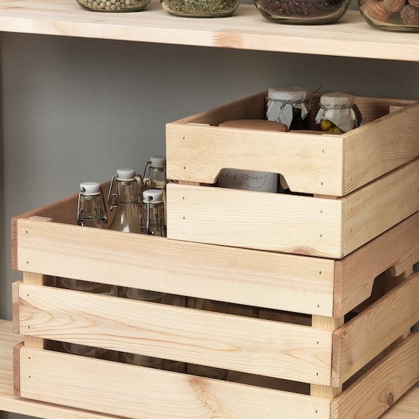KNAGGLIG - Box, pine, 23x31x15 cm - Premium Household Storage Containers from Ikea - Just €12.99! Shop now at Maltashopper.com
