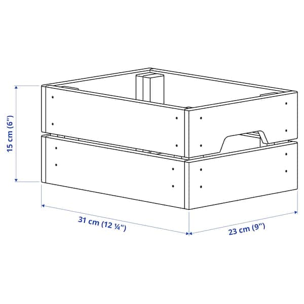 KNAGGLIG - Box, pine, 23x31x15 cm