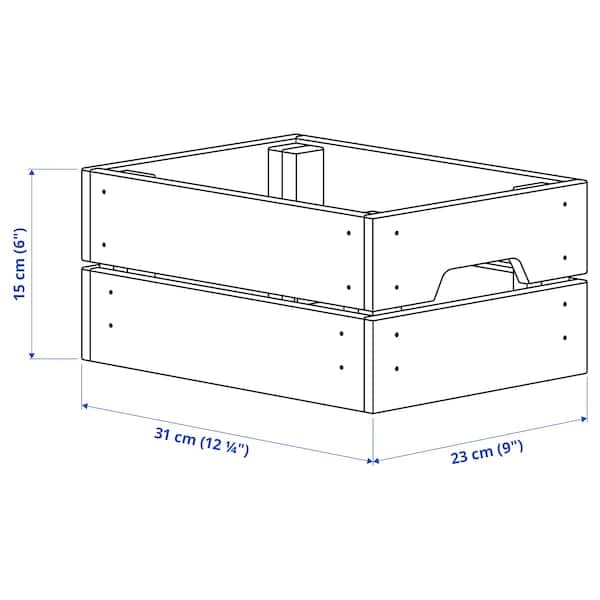 KNAGGLIG - Box, pine, 23x31x15 cm - Premium Household Storage Containers from Ikea - Just €12.99! Shop now at Maltashopper.com