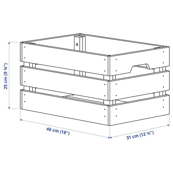 KNAGGLIG - Box, pine, 46x31x25 cm - Premium Household Storage Containers from Ikea - Just €19.99! Shop now at Maltashopper.com