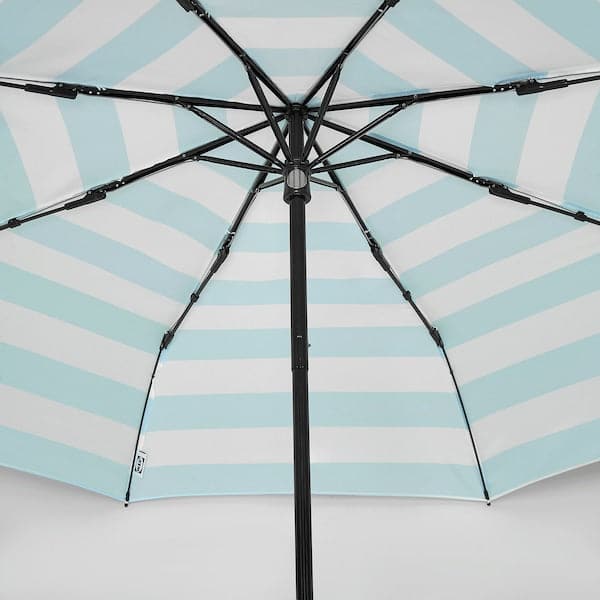 KNALLA - Umbrella, foldable blue/white