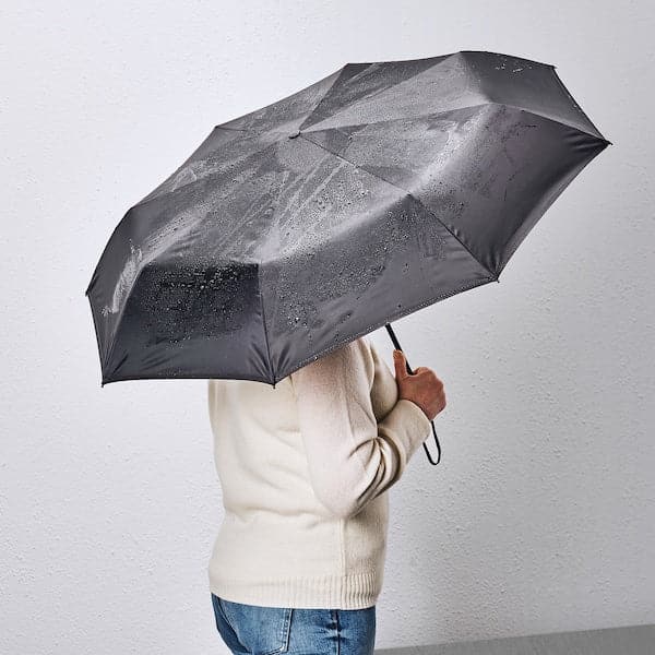 KNALLA - Umbrella, foldable black - best price from Maltashopper.com 30477637