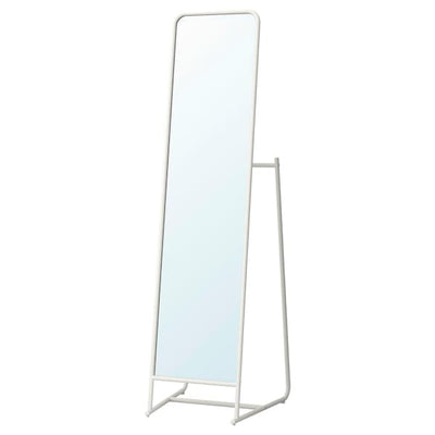 KNAPPER - Standing mirror, white, 48x160 cm - best price from Maltashopper.com 00396242