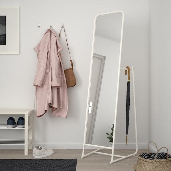 KNAPPER - Standing mirror, white