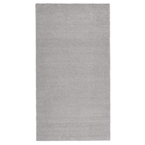 KNARDRUP - Rug, low pile, light grey, 80x150 cm