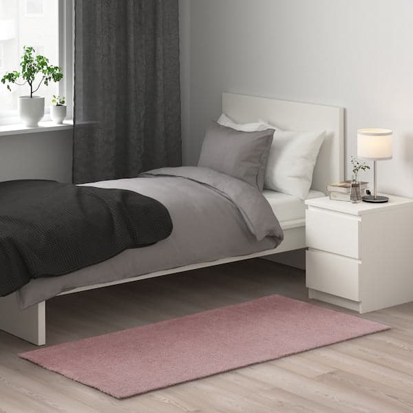 KNARDRUP - Rug, low pile, pale pink, 80x150 cm - best price from Maltashopper.com 40492604