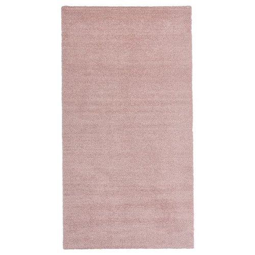 KNARDRUP - Rug, low pile, pale pink, 80x150 cm