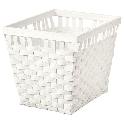 KNARRA - Basket, white, 38x29x30 cm