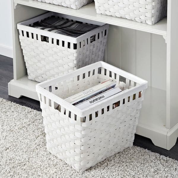 Ikea KNARRA - Basket, white, 38x29x30 cm