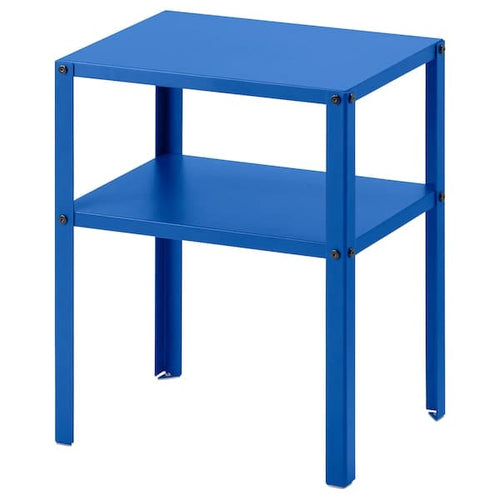 KNARREVIK - Bedside table, bright blue, 37x28 cm