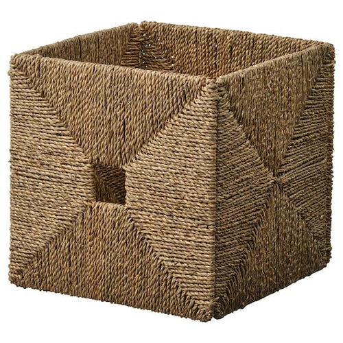 KNIPSA - Basket, seagrass, 32x33x32 cm