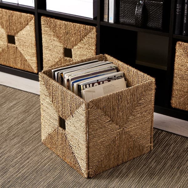 Ikea KNIPSA - Basket, seagrass, 32x33x32 cm