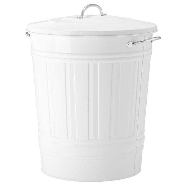 KNODD - Bin with lid, white, 40 l - best price from Maltashopper.com 60045656