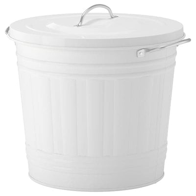 KNODD - Bin with lid, white, 16 l - best price from Maltashopper.com 90099049