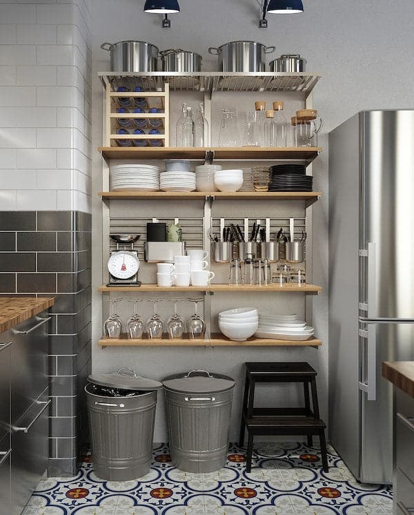 Ikea KNODD - Bin with lid, grey, 40 l