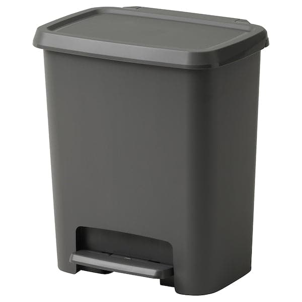 Ikea KNÖCKLA - Pedal bin, dark grey, 25 l