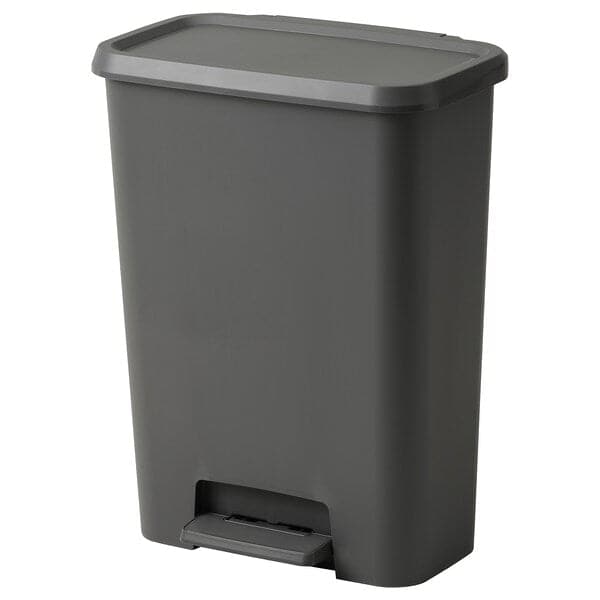 KNÖCKLA - Pedal bin, dark grey, 50 l