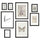 KNOPPÄNG frame with poster, set of 8, little things