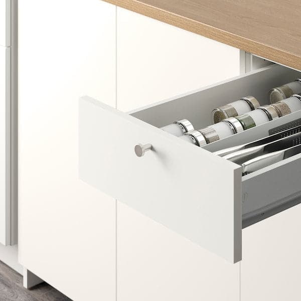 KNOXHULT Corner kitchen - white 285x122x220 cm , - best price from Maltashopper.com 09477979