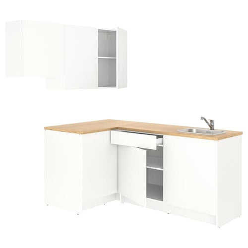 KNOXHULT Corner kitchen - white 182x183x220 cm