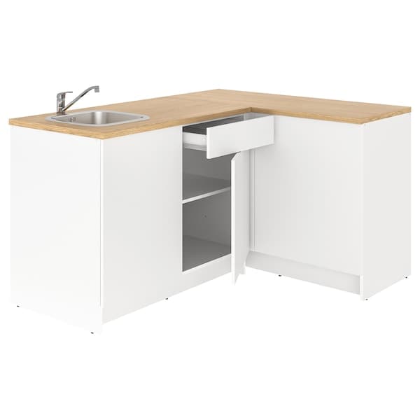 KNOXHULT Corner kitchen - white 183x122x91 cm , - best price from Maltashopper.com 09388407