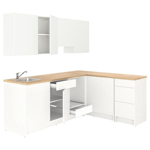 KNOXHULT Corner kitchen - white 243x164x220 cm