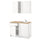 KNOXHULT kitchen, white, 120.0x220.0x61.0 cm