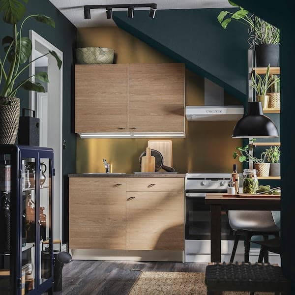 Ikea KNOXHULT Kitchen - grey wood effect 120x61x220 cm , 120x61x220 cm