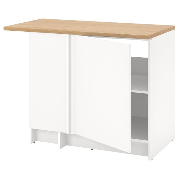 KNOXHULT - Corner base cabinet, white, 100x91 cm