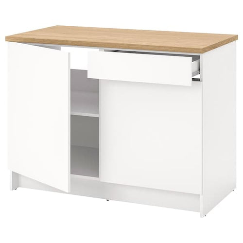 KNOXHULT - Base cabinet with doors and drawer, white, 120 cm