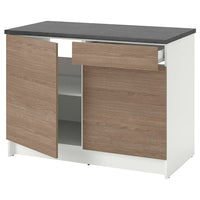 KNOXHULT Mobile base with doors and drawer - wood/gray effect 120 cm , 120 cm - best price from Maltashopper.com 80326801