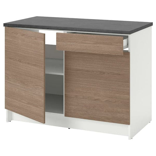 Ikea KNOXHULT Mobile base with doors and drawer - wood/gray effect 120 cm , 120 cm