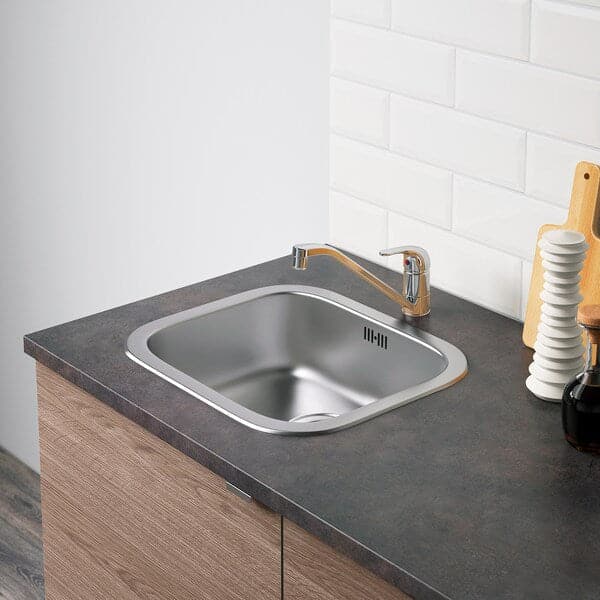 KNOXHULT Mobile base with doors and drawer - wood/gray effect 120 cm , 120 cm - best price from Maltashopper.com 80326801