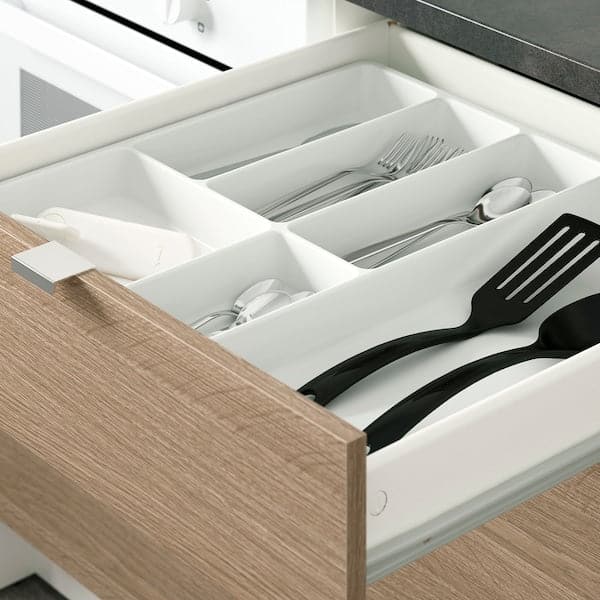 KNOXHULT Mobile base with doors and drawer - wood/gray effect 180 cm , 180 cm - best price from Maltashopper.com 60326802