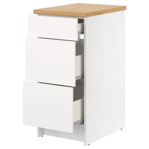 KNOXHULT - Base cabinet with drawers, white, 40 cm