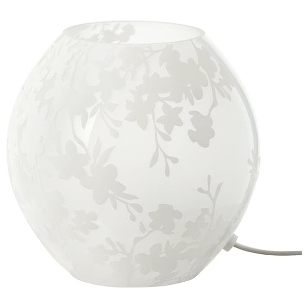 KNUBBIG Table lamp - white cherry blossoms 18 cm , - best price from Maltashopper.com 00221596